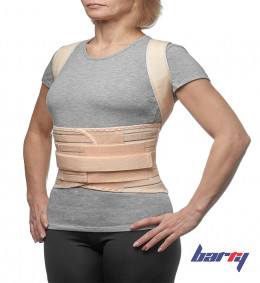 Корсет ортопедический реклинирующий ПР-415 классический жесткий 4 ребра, бежевый (S/1)